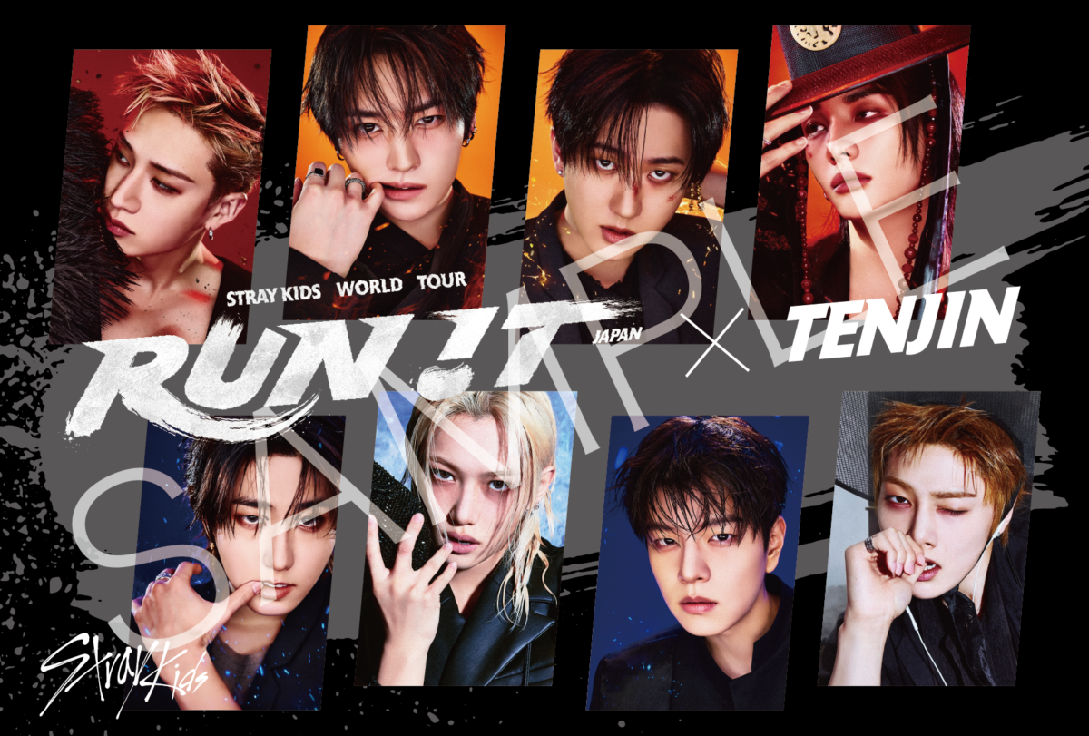 Stray Kids World Tour 〈RUN IT JAPAN〉 × TENJIN キービジュアル