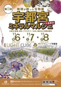 【宇都宮市】約20万点の鉱物・化石・宝石が集結！「第8回宇都宮ミネラルマルシェ」がライトキューブ宇都宮にて11月6日より3日間開催